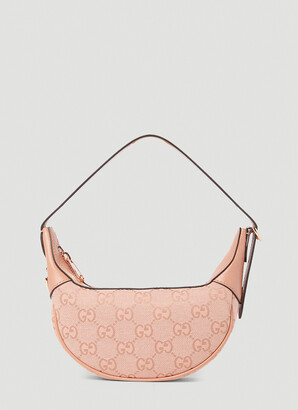 【GUCCI 】GG Ophidia Studded Half Moon Shoulder Bag PINK MIX Gucci GG Half Moon Mini Bag Full Review & What Fits! - YouTube